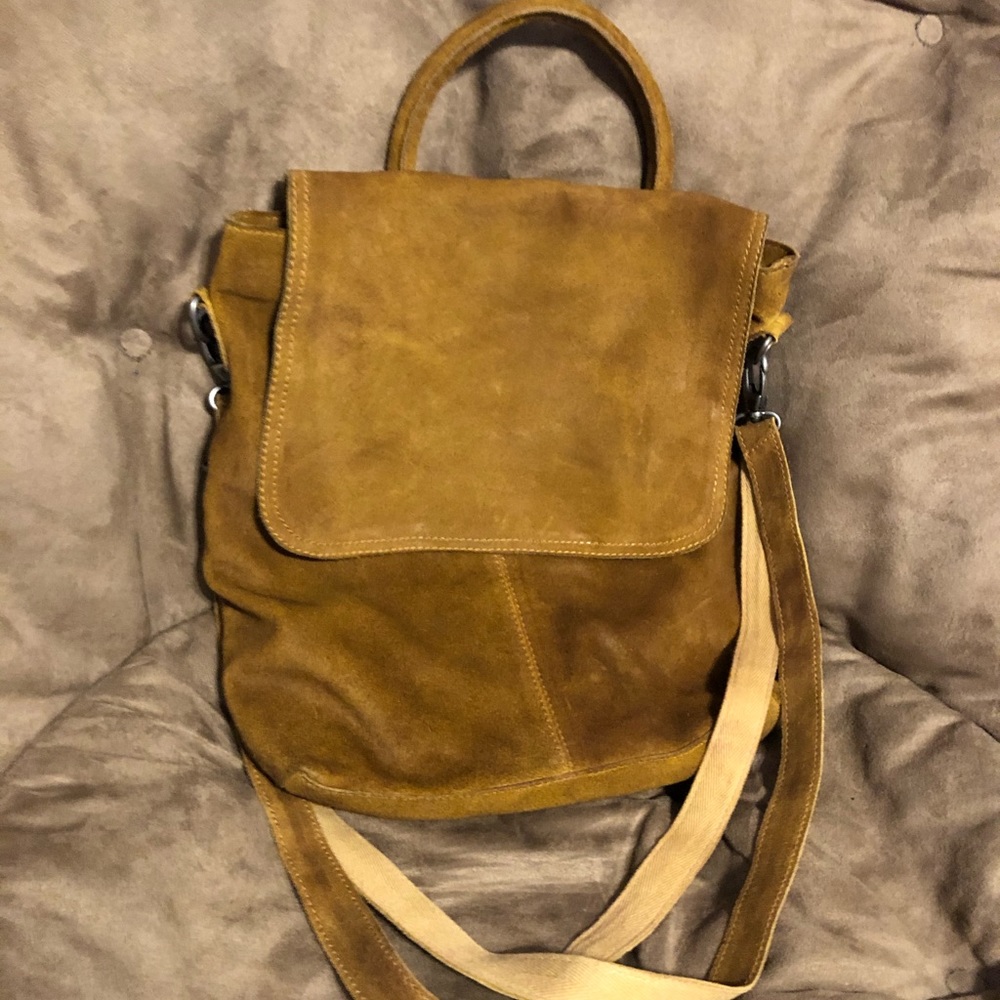 Free People Paris Convertible Backpack Mustard